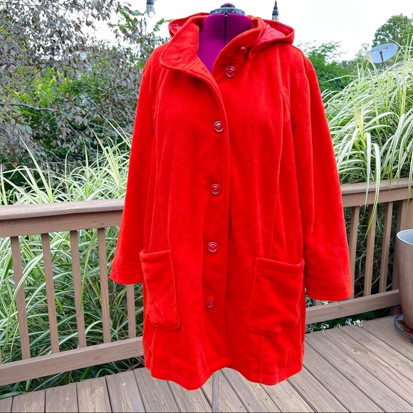 WOMAN WITHIN 4X 34W Hooded Coat NWOT Machine Washable! Removable Hood - Picture 10 of 12